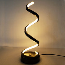 Load image into Gallery viewer, LED Spiral Table Lamp Curved Desk Bedside Lamp
