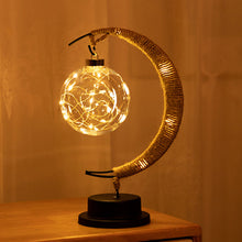 Load image into Gallery viewer, LED Moon Sepak Takraw Lamp Line Rattan Handmade Hemp Rope
