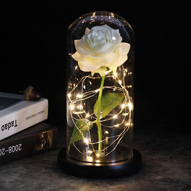 Enchanted Glass Rose Decoration