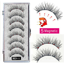 Load image into Gallery viewer, New MBA 5 Magnetic Eyelashes Curler Set Long 3D Mink Magnetic lashes Wear faux cils magnetique Natural Thick False Eyelashes
