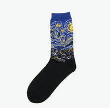 Load image into Gallery viewer, 1 pair Classic Autumn Winter Women Van Gogh World Famous Painting Sock Oil Socks
