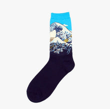 Load image into Gallery viewer, 1 pair Classic Autumn Winter Women Van Gogh World Famous Painting Sock Oil Socks
