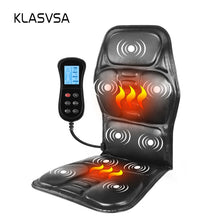 Load image into Gallery viewer, KLASVSA Electric Portable Heating Vibrating Back Massager Chair In Cushion Car Home Office Lumbar Neck Mattress Pain Relief
