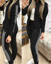 Load image into Gallery viewer, Fashion Tracksuit 2 Piece Set Autumn Winter Zipper Jacket + Long Pants Sports Suit Female Sweatshirt Sportswear Suit For Woman
