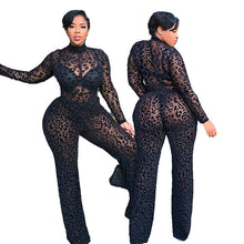 Load image into Gallery viewer, Womens Jumpsuits and Rompers Long Sleeve Sexy Transparent Lace Jumpsuit Club Outfit Black Jumpsuits Wholesale Dropshipping
