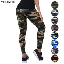 Load image into Gallery viewer, YSDNCHI 2021 Camouflage Womens for Leggins Graffiti Style Slim Stretch Trouser Army Green Leggings Deportes Pants K085
