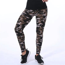 Load image into Gallery viewer, YSDNCHI 2021 Camouflage Womens for Leggins Graffiti Style Slim Stretch Trouser Army Green Leggings Deportes Pants K085
