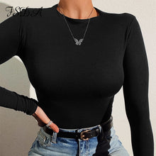 Load image into Gallery viewer, FSDA Long Sleeve Knitted Skinny Bodysuit Women Winter Autumn Winter Solid Square Collar White Black Casual Body Top Jumpsuit

