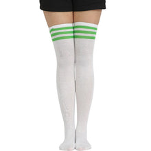 Load image into Gallery viewer, Black Lolita Striped Socks Women Funny Christmas Gifts Sexy Thigh High Nylon Long Stockings Cute Over Knee Socks For Girls
