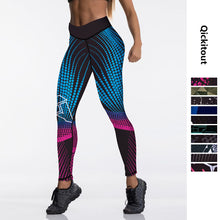 Load image into Gallery viewer, Qickitout 12%spandex Sexy High Waist Elasticity Women Digital Printed Leggings Push Up Strength Pants
