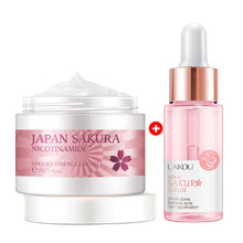 Load image into Gallery viewer, Face Skin Care Set Cherry Blossom Essence Moisturizing Collagen Eye Cream &amp; Face Serum &amp; Facial Cleanser  Beauty Makeup Set
