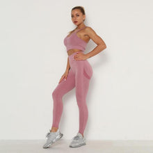 Load image into Gallery viewer, Women&#39;s Sets Skinny Tracksuit Breathable Bra Long Sleeve Top Seamless Outfits High Waist Push Up Leggings Gym Clothes Sport Suit
