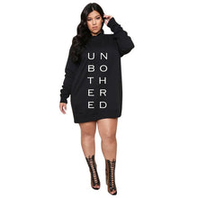 Load image into Gallery viewer, Women Hooded Dress Fall Letter Streetwear Long Sleeve Dress Sport Casual Plus Size Clothing Dress Wholesale Dropshipping
