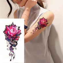Load image into Gallery viewer, 1 Pieces Henna Temporary Tattoo Black Mehndi Style Waterproof Tattoo Sticker
